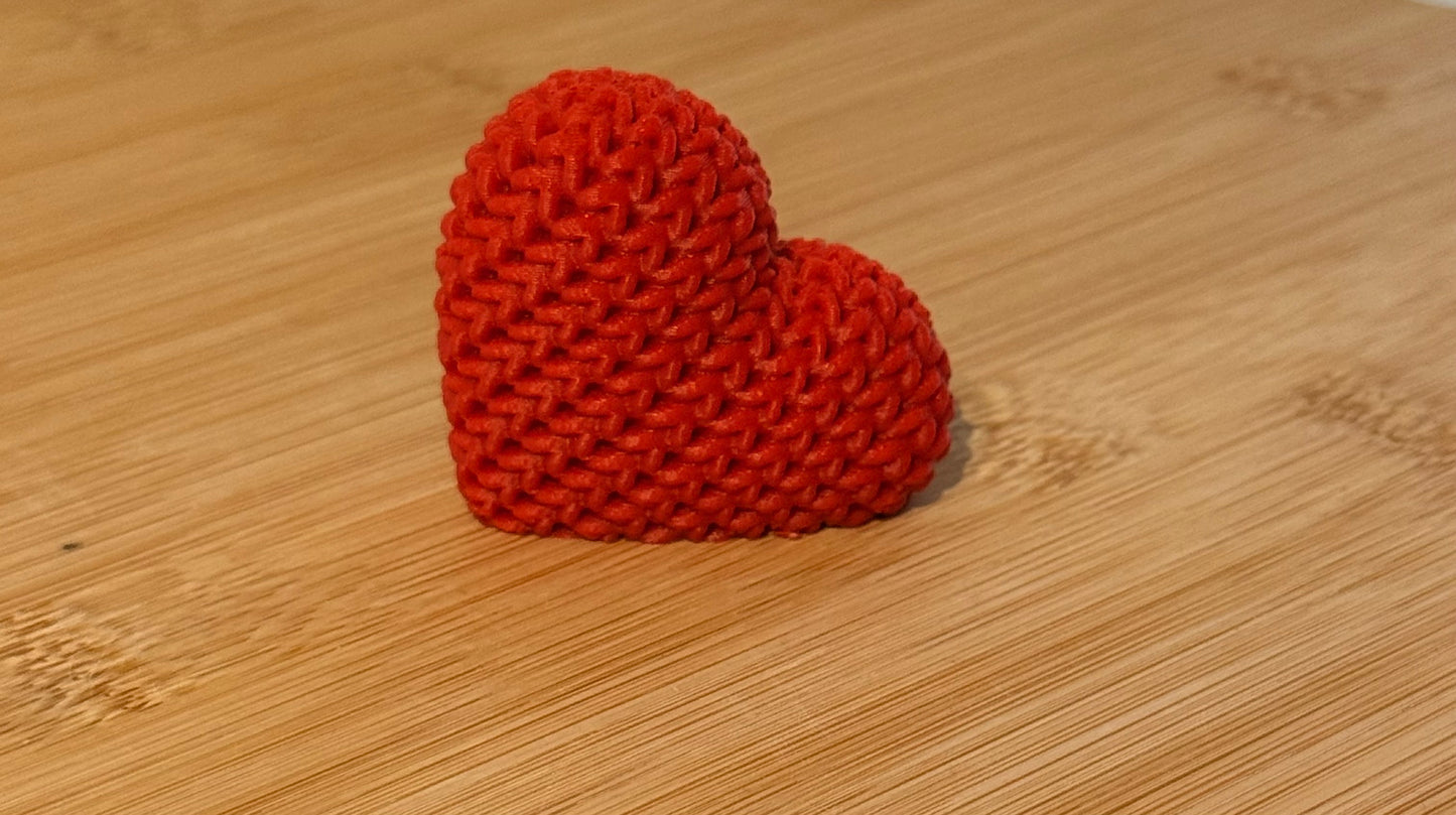 Porte-Photo Cœur Effet Tricot en Impression 3D