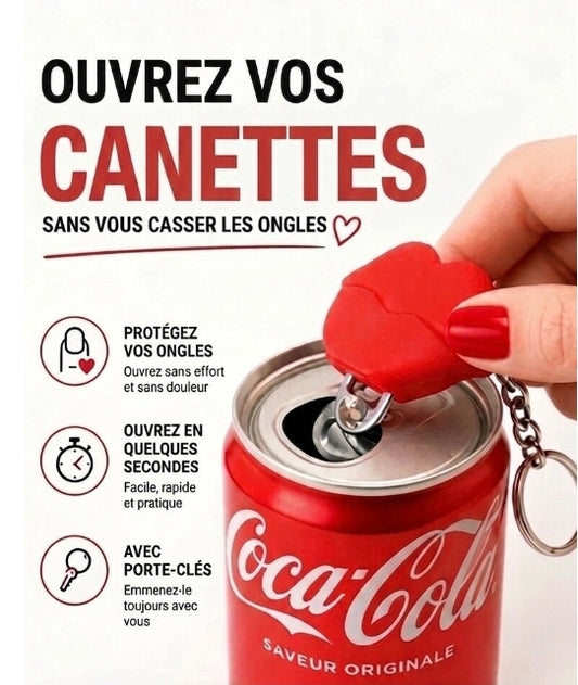 Ouvre Canette Porte-Clés Magenta