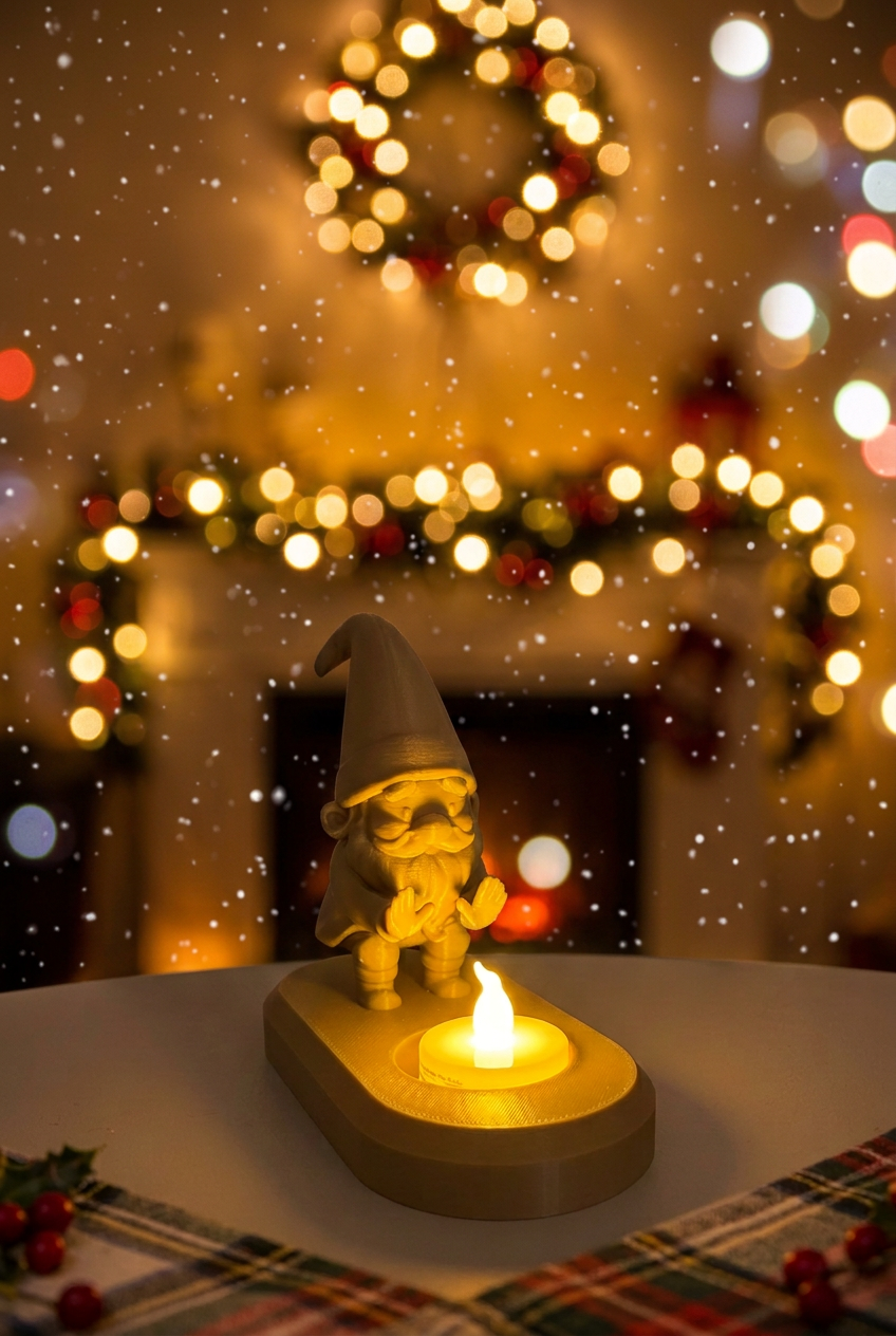 Porte-bougie lutin  – Décoration cocooning